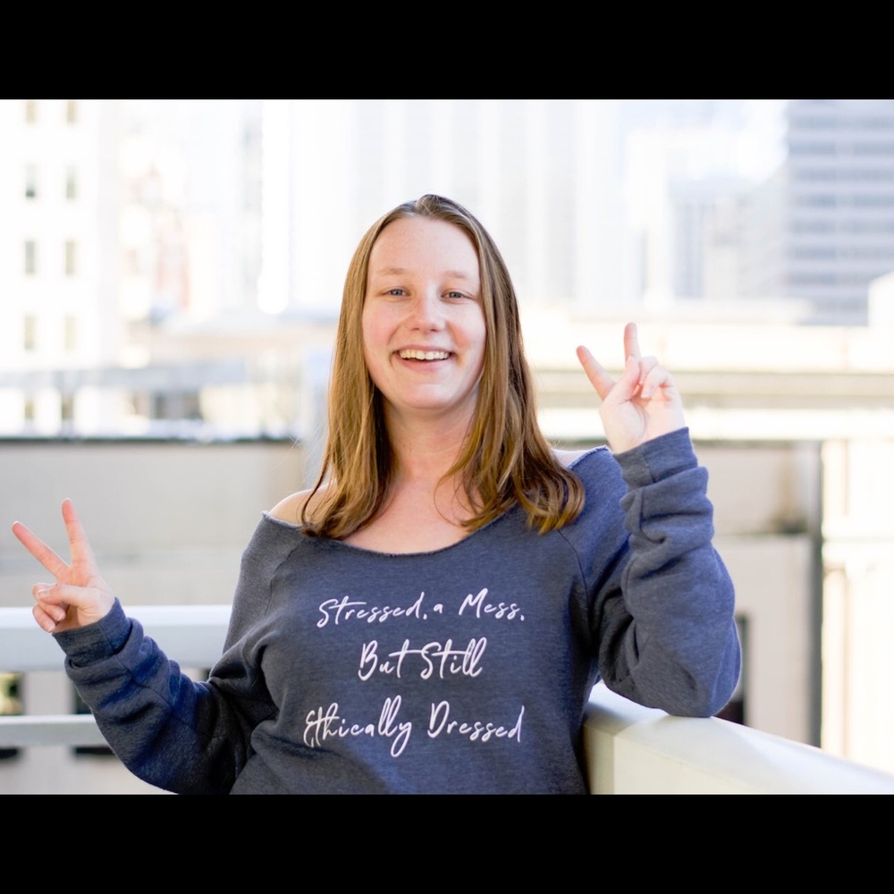 Stressed, a Mess Eco-friendly Sweatshirt Size S